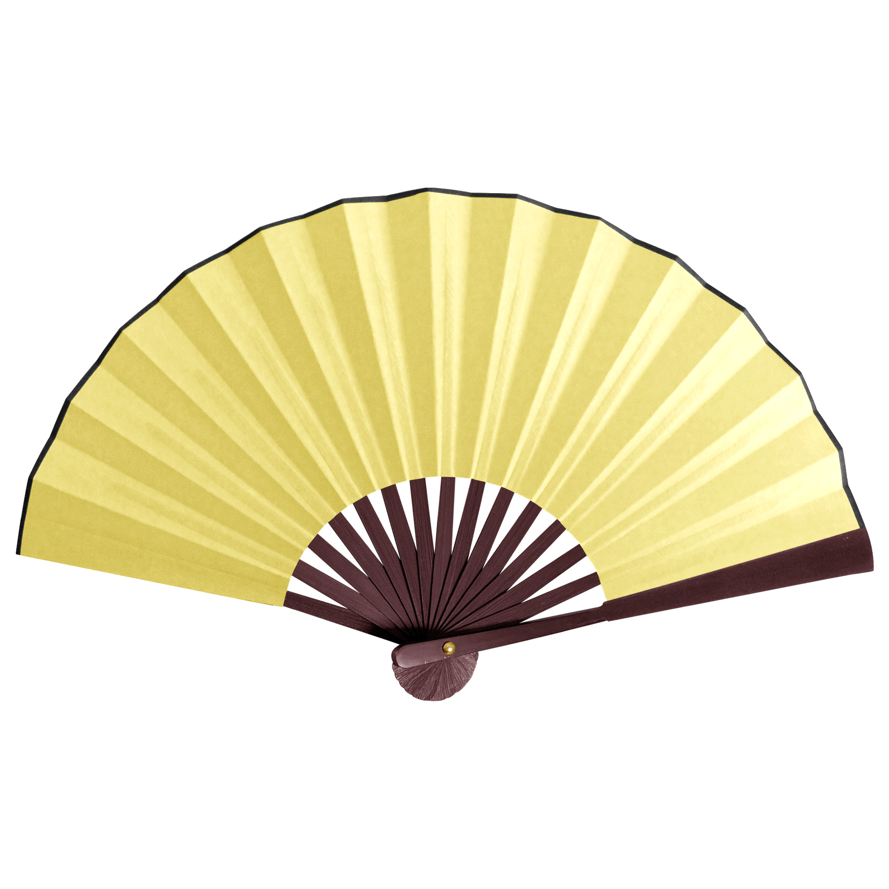 13''L Spun Silk Cloth Bamboo Fan 8