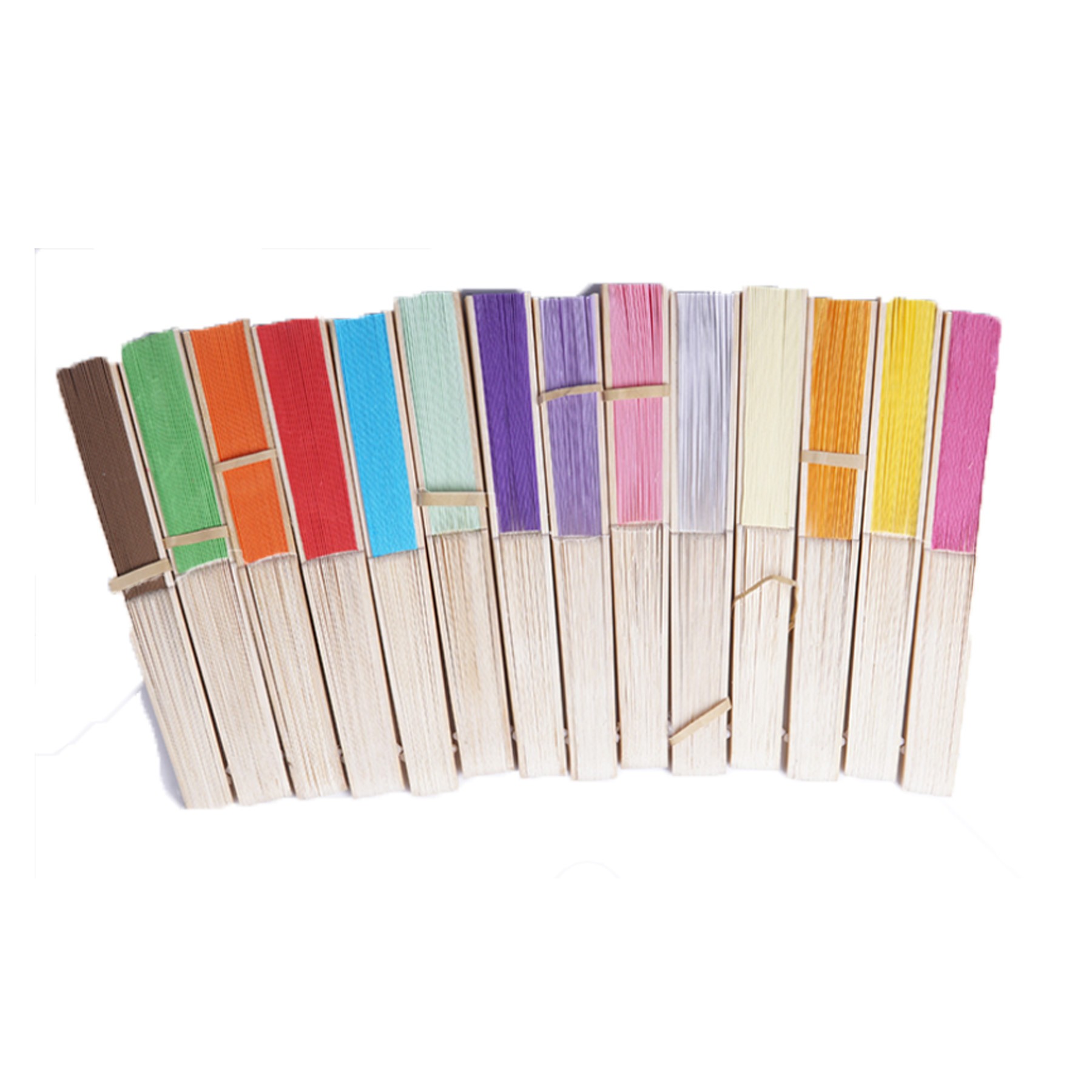 DIY Graffiti Solid Color Folding Bamboo Fan 2