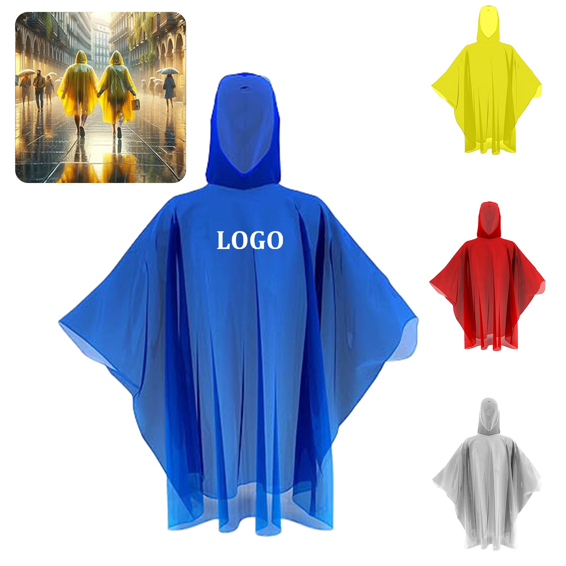 Disposable Rain Poncho for Adults 7