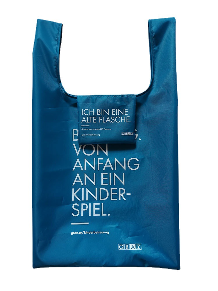 Environmental Friendly Grocery Tote Folded into Attached Pouch 3
