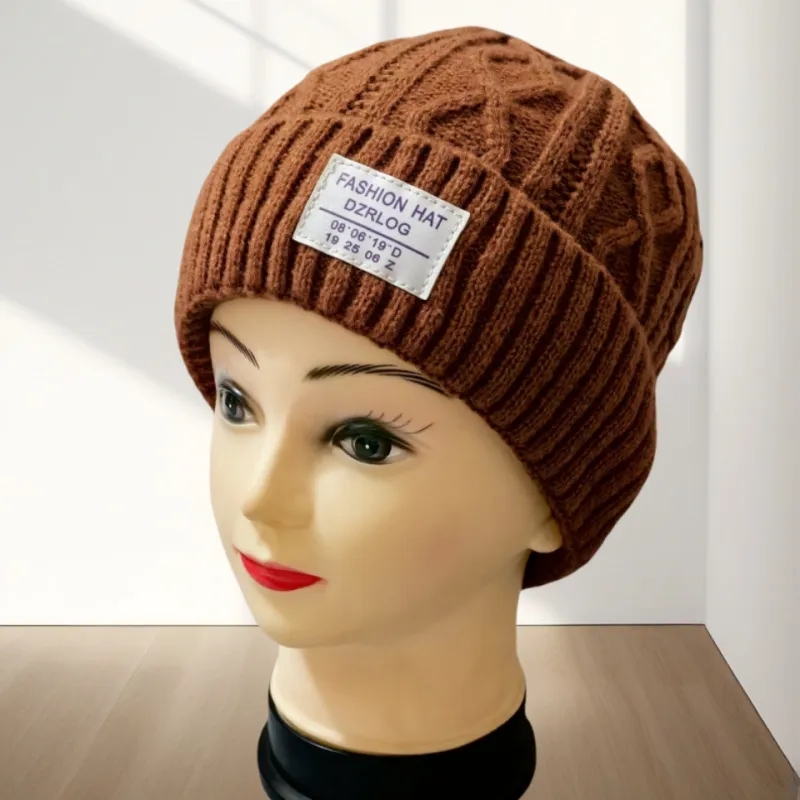 Patch Knit Beanie 4