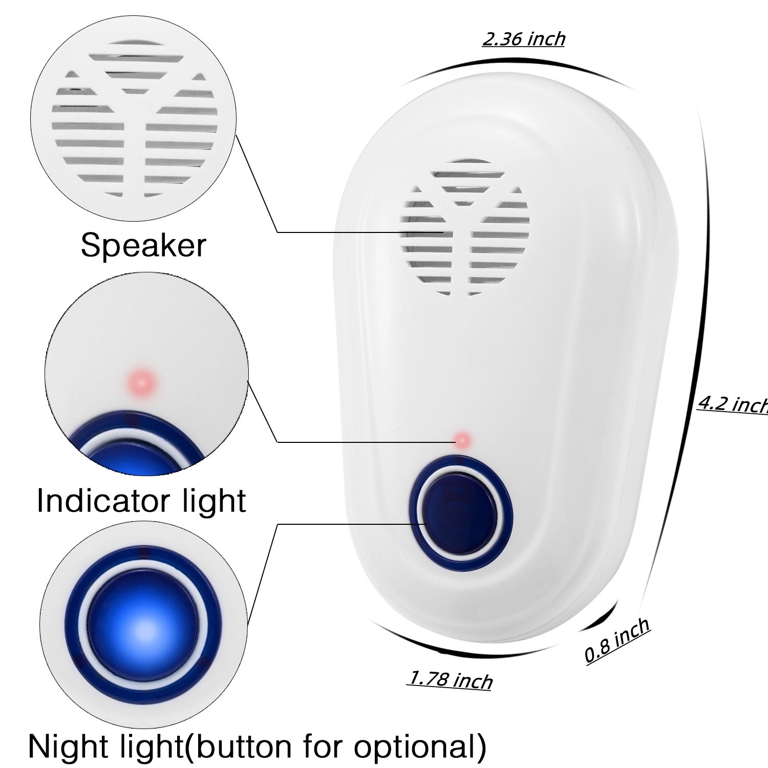 Multi Function Ultrasonic Mosquito Repellent Pest Repeller 2