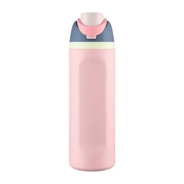 24 oz Stainless Steel Insulated Water Bottle Includes Straw, custom water bottle with logo imprint 15