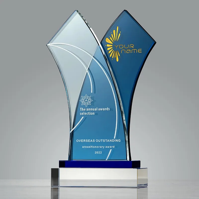 Tuxedo Wave Crystal Award 4