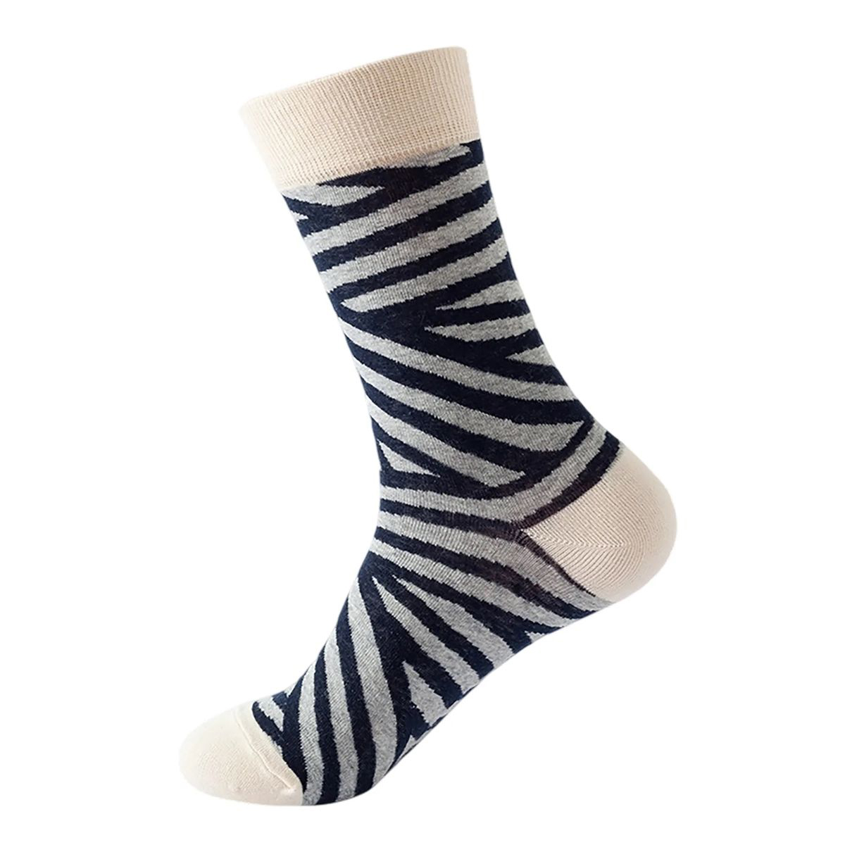 Cotton Crew Socks with Jacquard Pattern 67