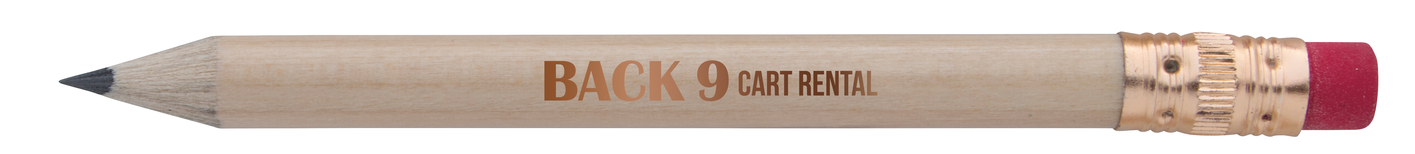 Round Golf Pencil with Eraser 22