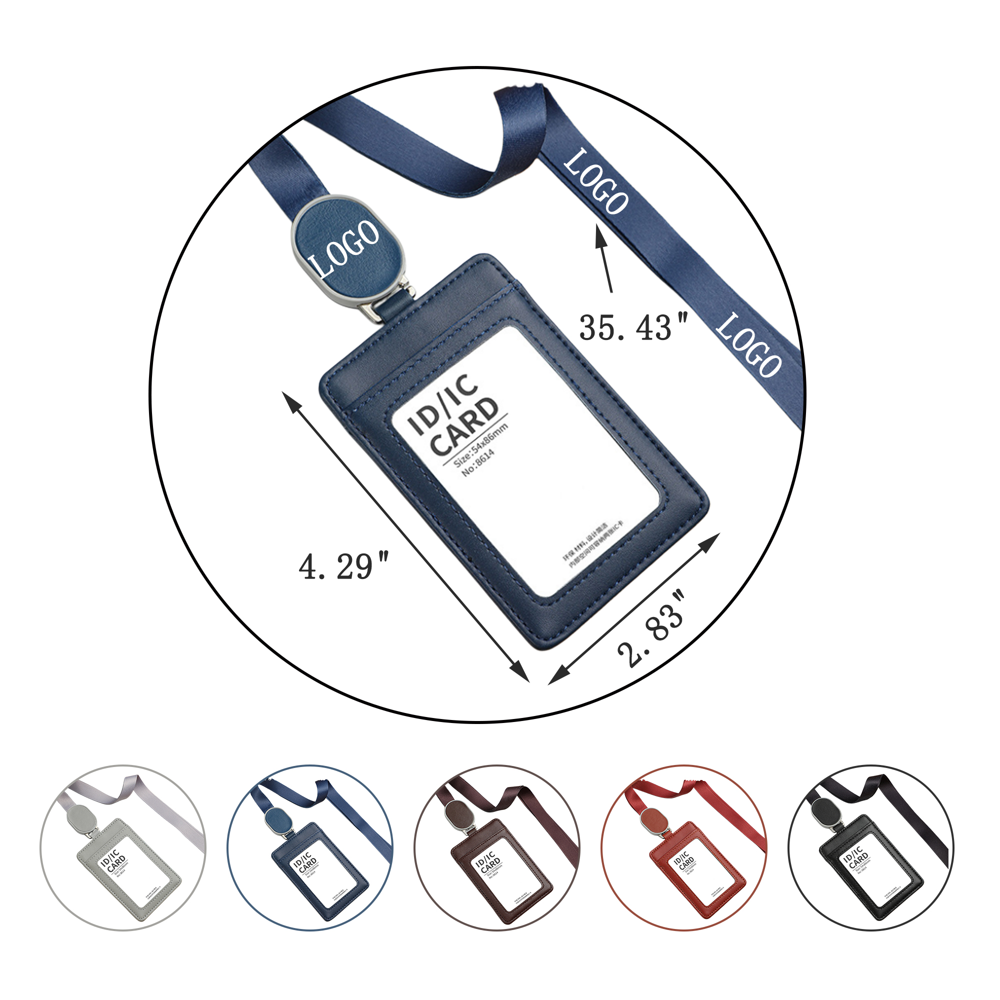 Multicolor Leather ID Card Holder 2