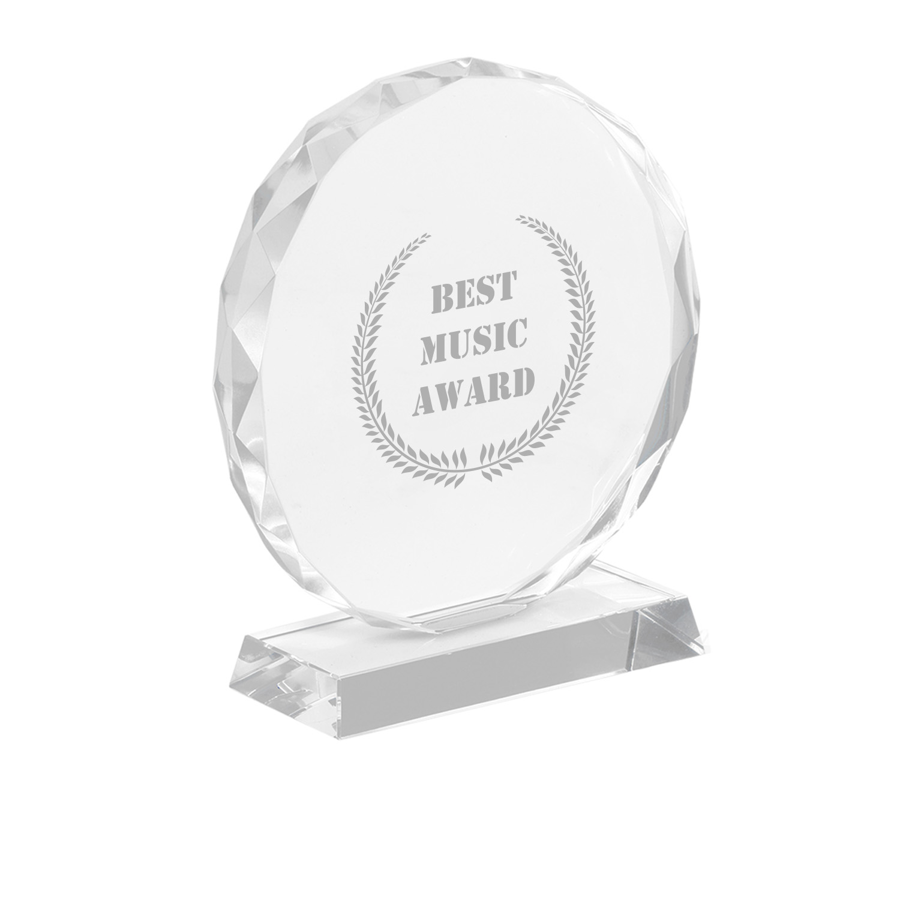 Round Edge Crystal Glass Recognition Award 4