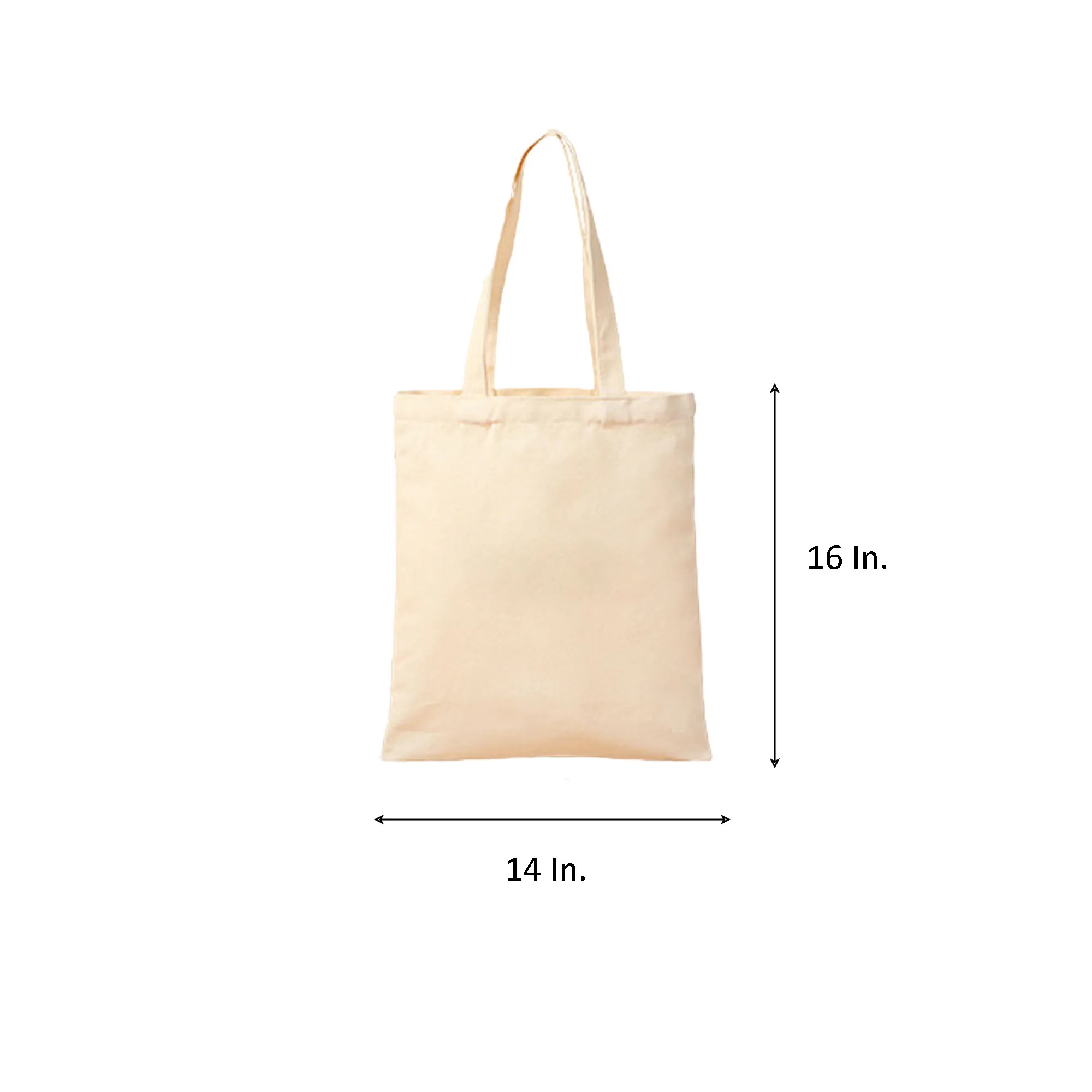 Classic Shopping Canvas Tote Bag 16"L x 14"W 1