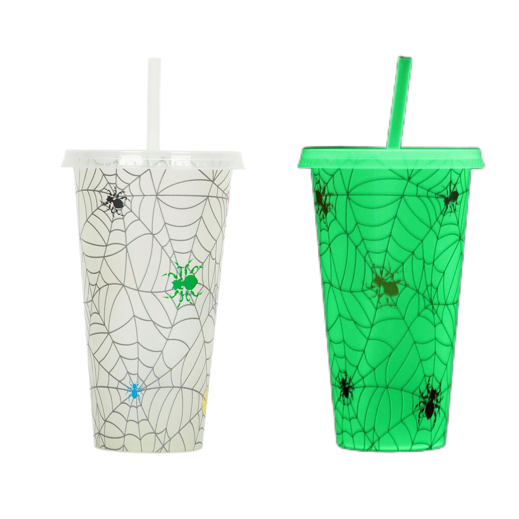 Halloween Glow In The Dark Tumbler With Straw (direct import) 1