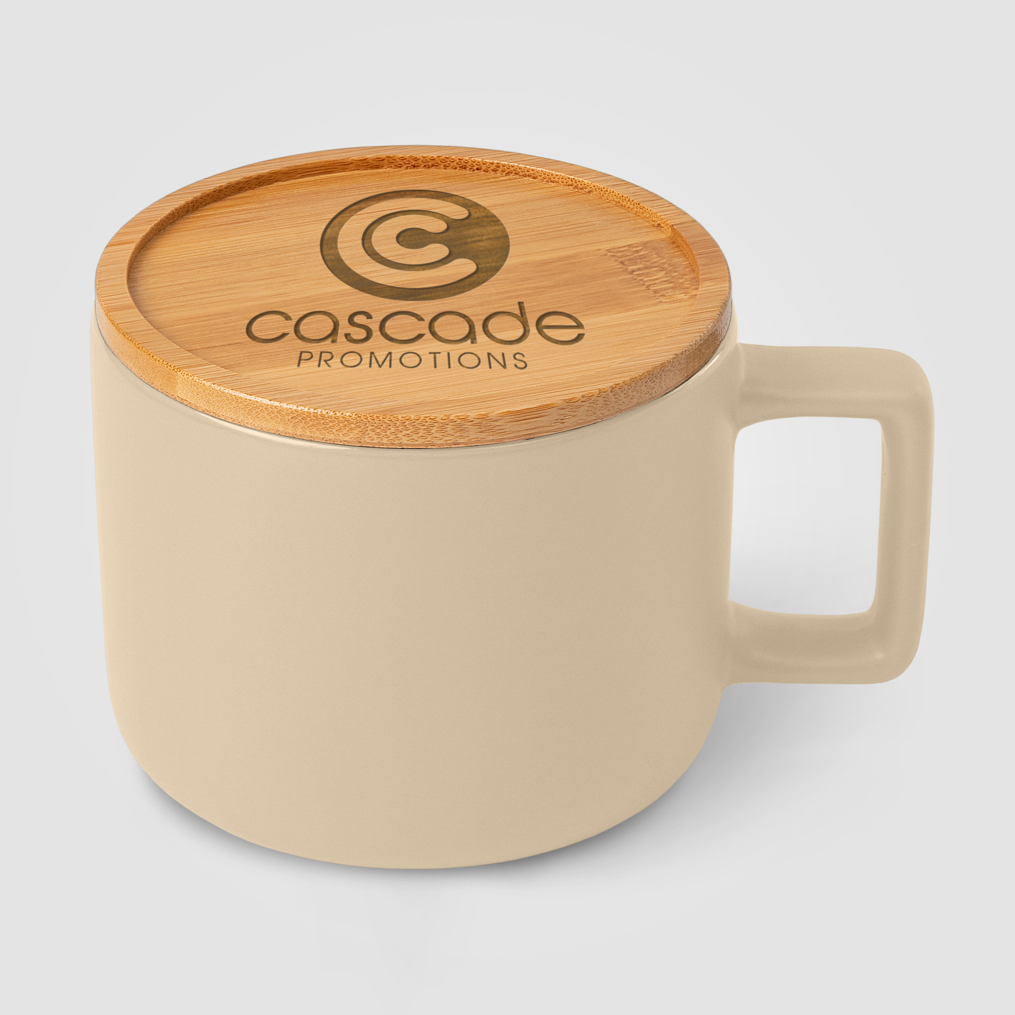 Café Virtuoso -  12 oz. Ceramic Mug with Bamboo Lid, custom mug with logo imprint 27