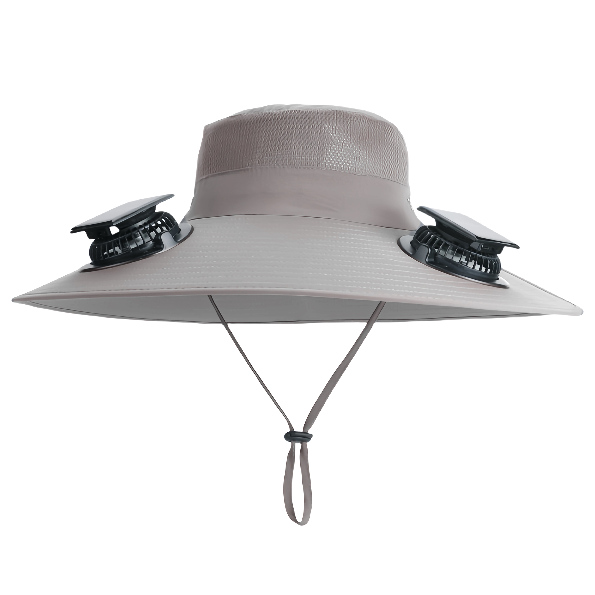 Summer Solar Dual Fan Hat for Outdoor Hiking Fishing Sun Protection Wide Brim Quick Dry Waterproof. 8