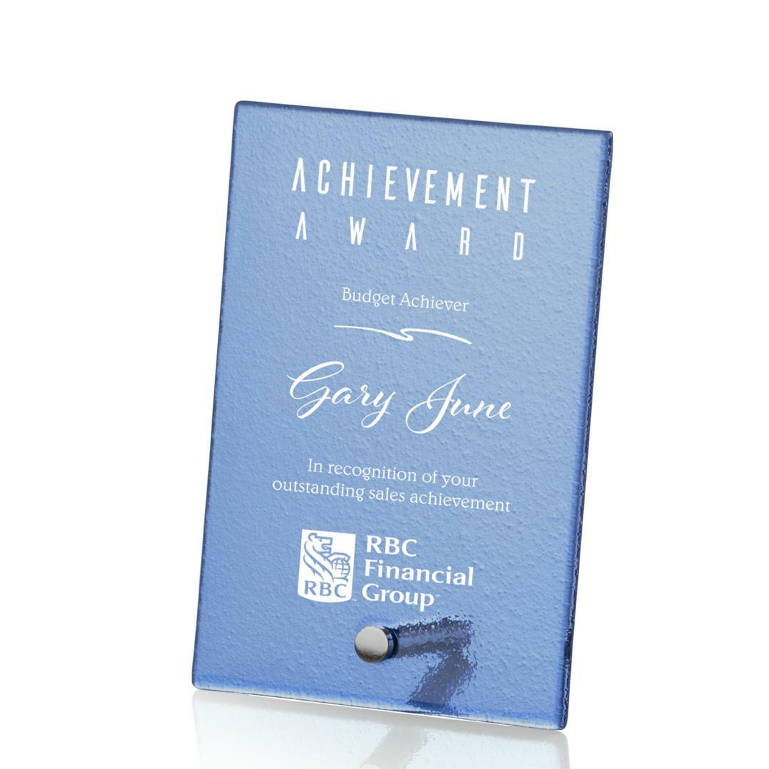 Atchison Blue Rectangle Award - Silver 3