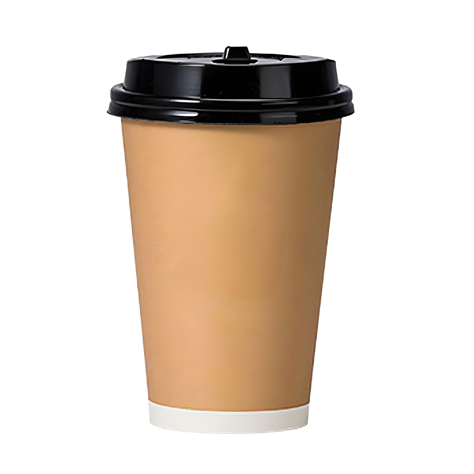 16 Oz Double Wall Disposable Coffee Cups with Lids