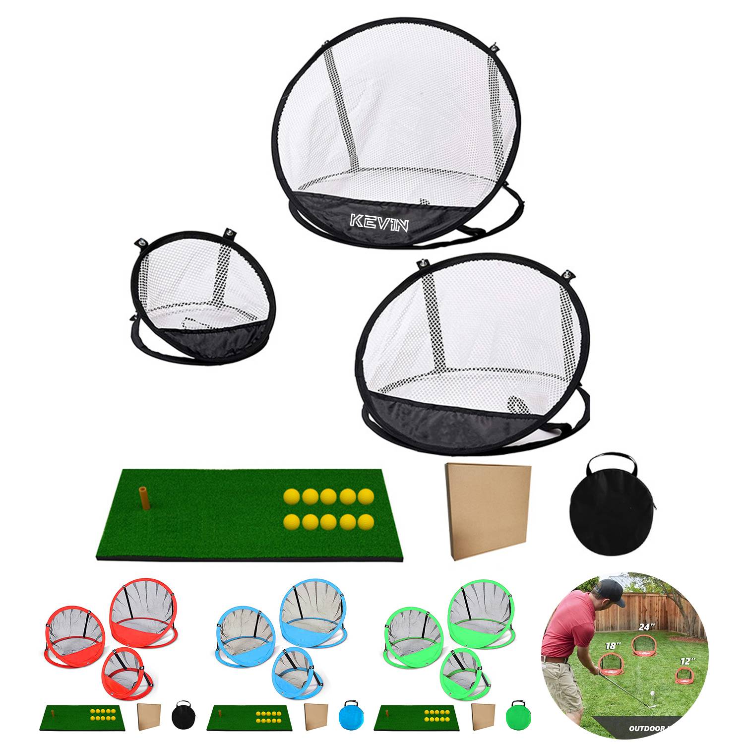 3 IN 1 Golf Chipping Net Golfng Target Accessories