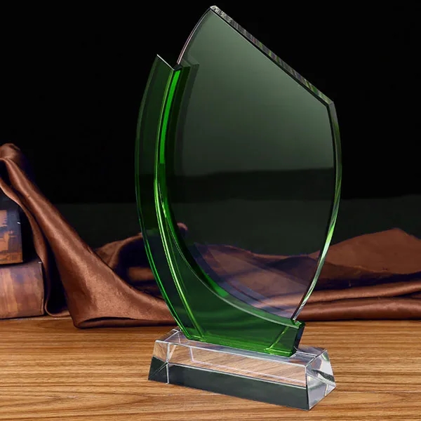 Green Edge Crystal Plaque Awards 3
