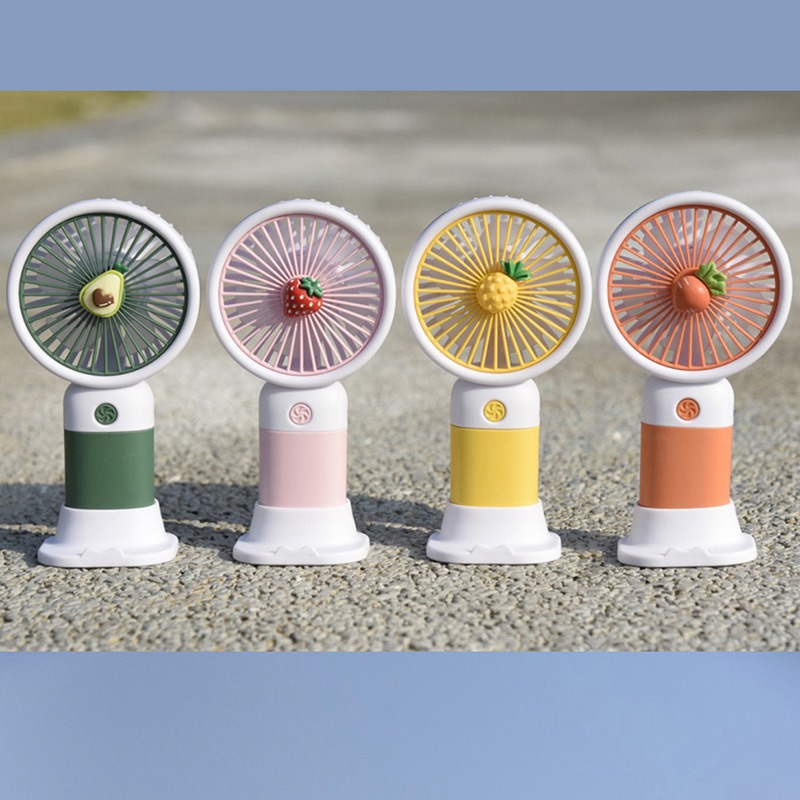 Portable Cartoon Fruit Rechargeable Usb Desk Fan 3