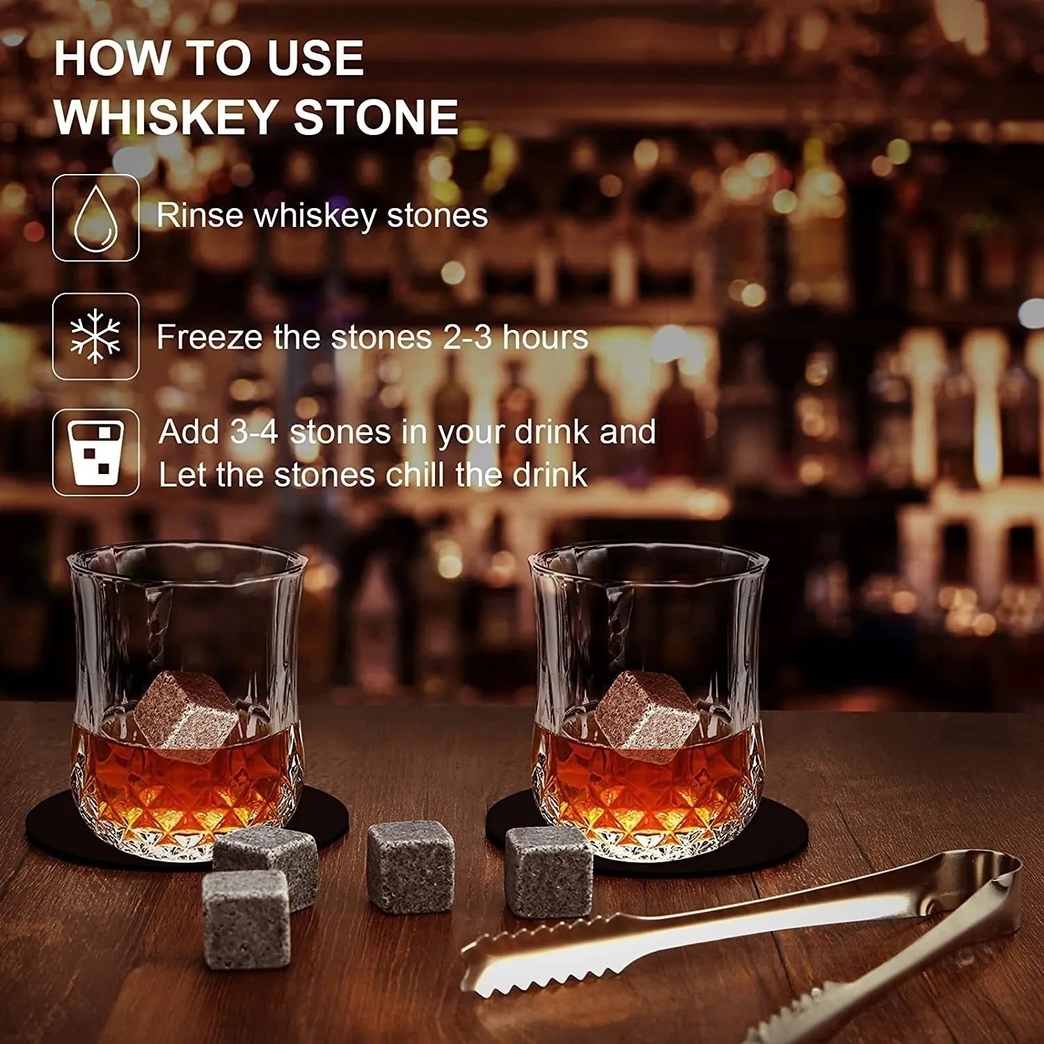 Custom Logo Whiskey Tumbler Gift Set with Stones and Wooden Box Bulk Order 3
