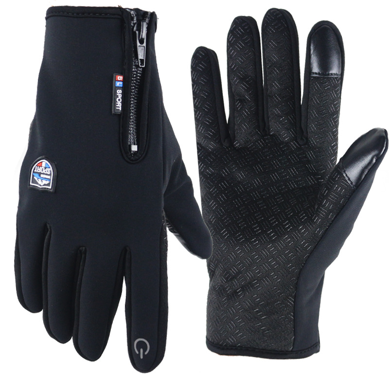 Touch Screen Waterproof Zipper Riding Gloves 3