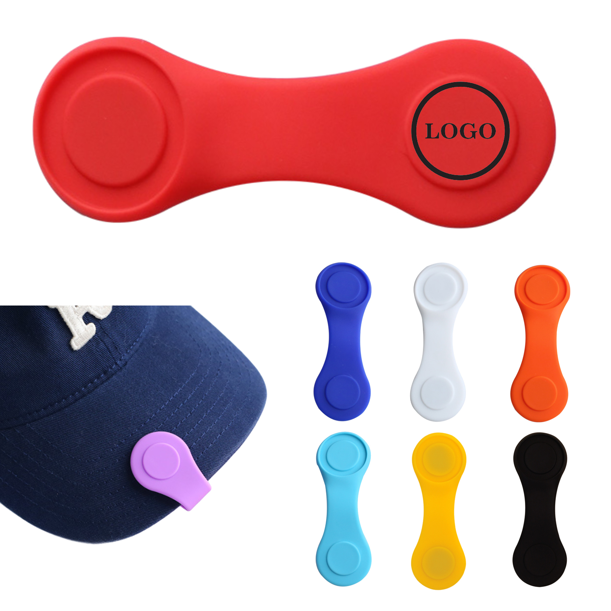 Solid Color Lightweight Silicone Golf Hat Clip MOQ 50 1