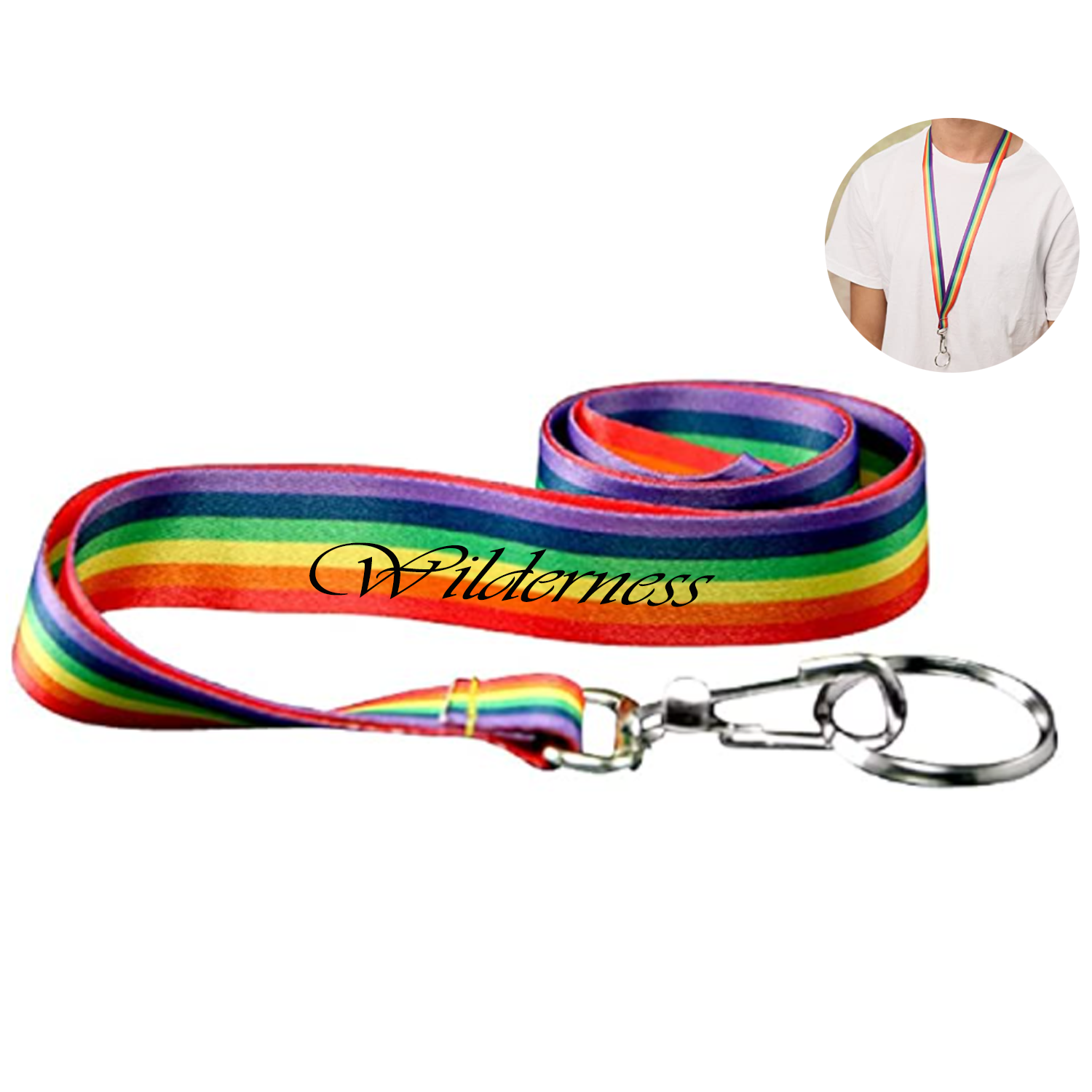 Rainbow Lanyard w/ Breakaway Clasp 2