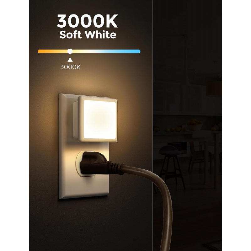 0.3W Plug in Night Light,3000K Soft White 8