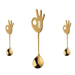 Stainless Steel Creative Spoon OK Gesture Design 20