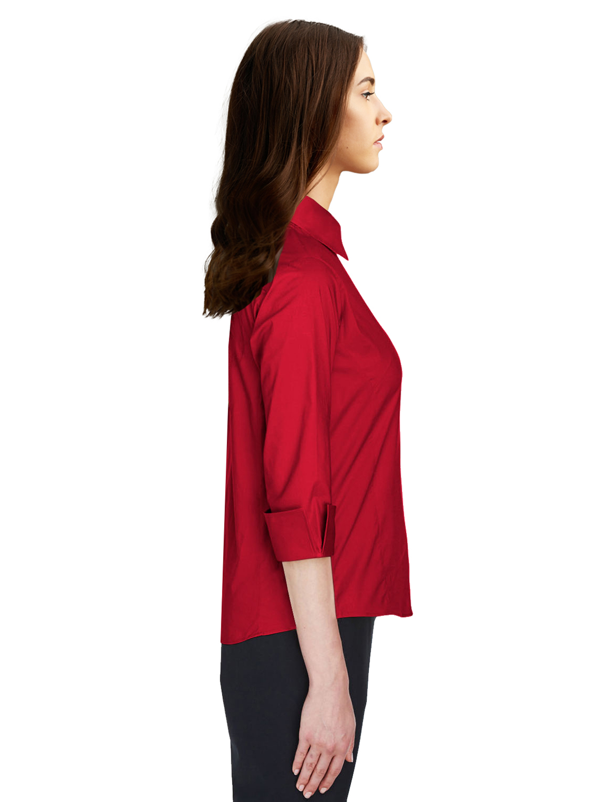 Blue Generation - Women's Pocketless 3/4-Sleeve Poplin Shirt 16