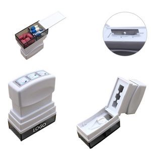 Ergonomic Hand Press Pill Case With Built In Cutter And Splitter 2