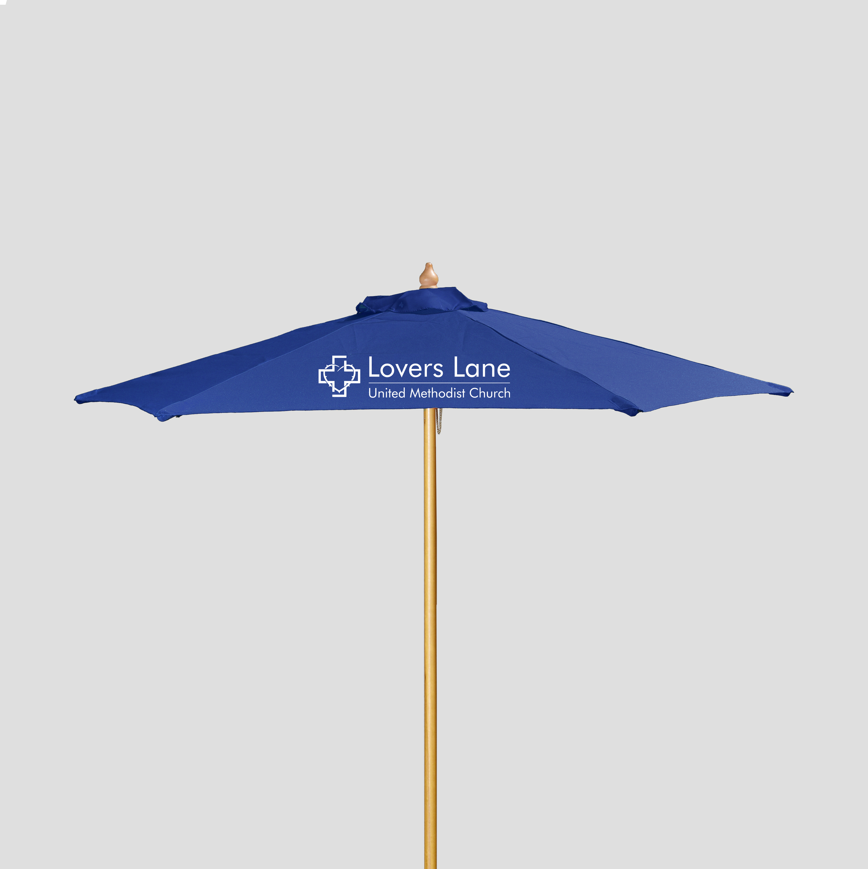 7' Wood Market Umbrella