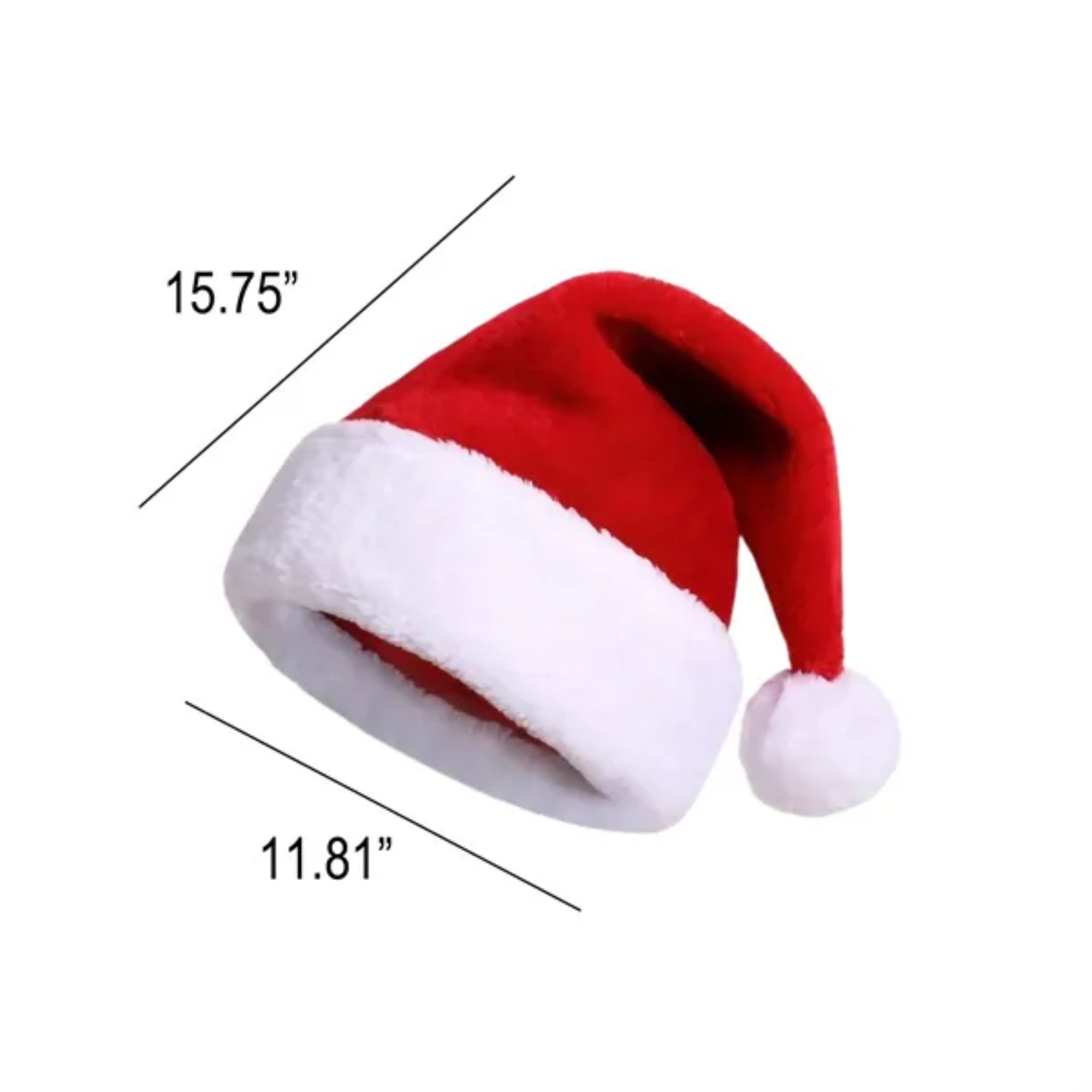 Custom Thickened Christmas Party Colored Santa Hat 3