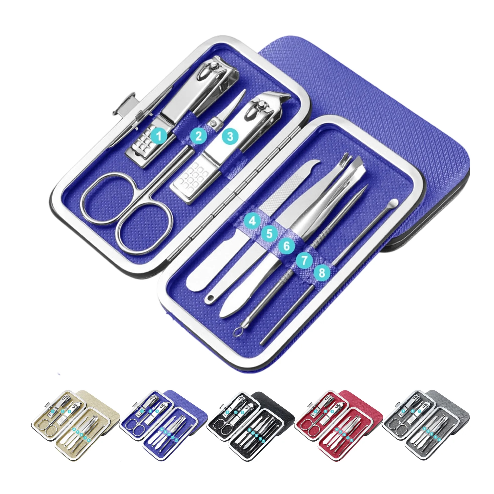 Stainless Steel Nail Clipper Set with Case 3