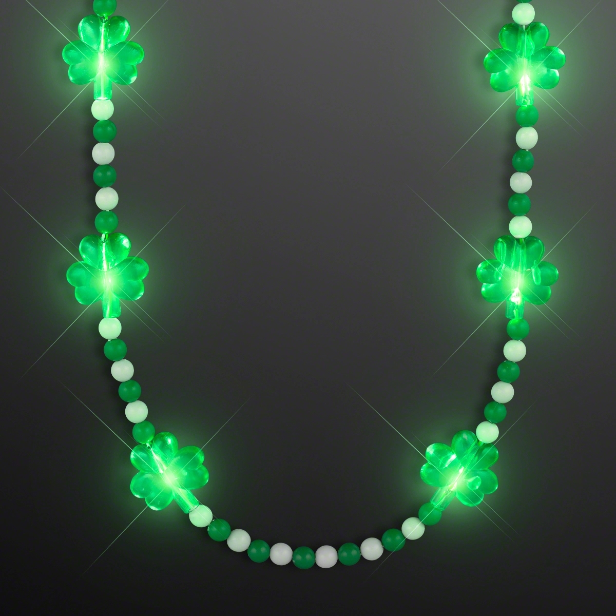 Pretty Light Up Shamrock Bead Necklace 2