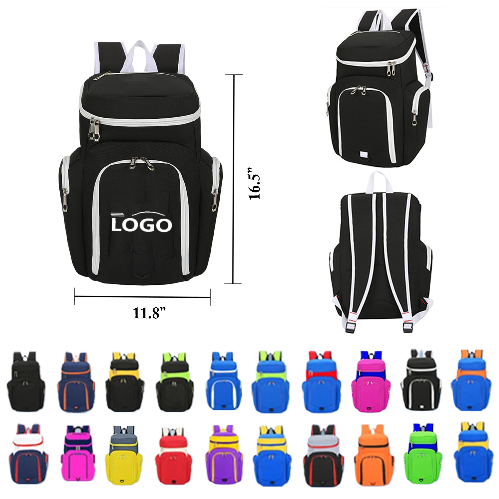 Custom Backpack With Shoe Ball Compartment 5