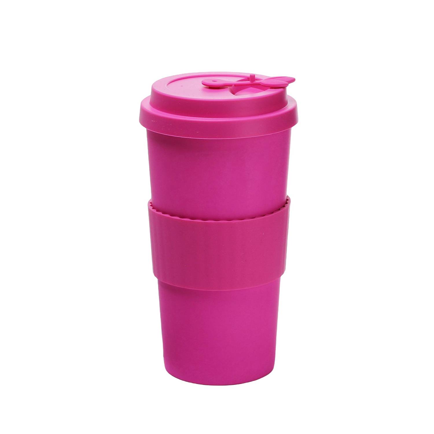 17oz Leak Proof Silicone Coffee Cup w/ Lid 7