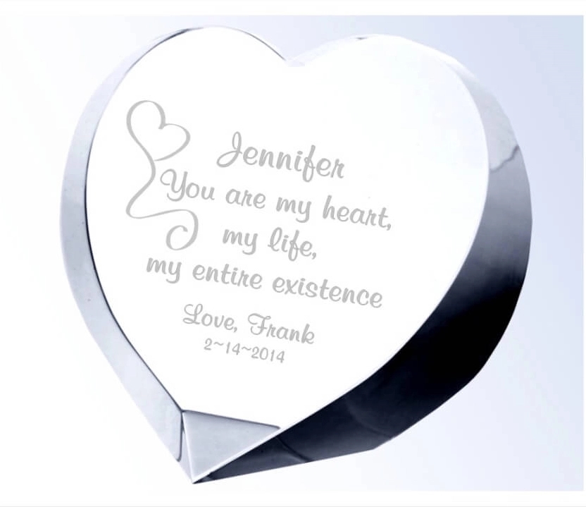 Crystal Always In My Heart Paperweight 3