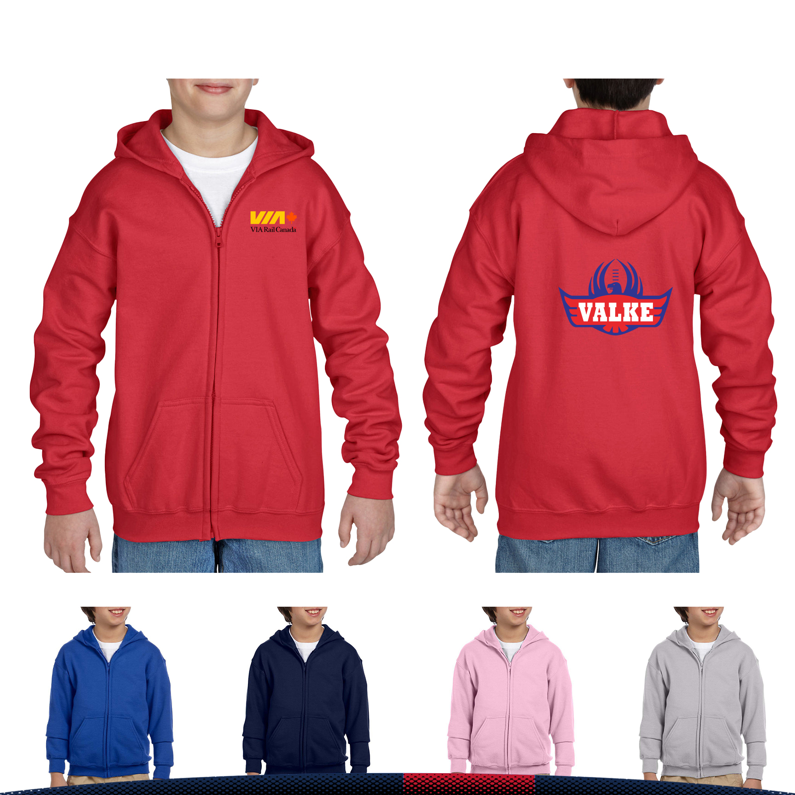Gildan® Youth Full Zip Sweatshirts 3