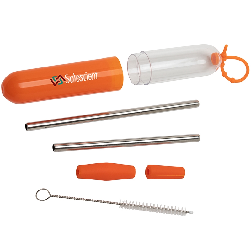 Paloma 5-Piece Stainless Steel Straw Set 36