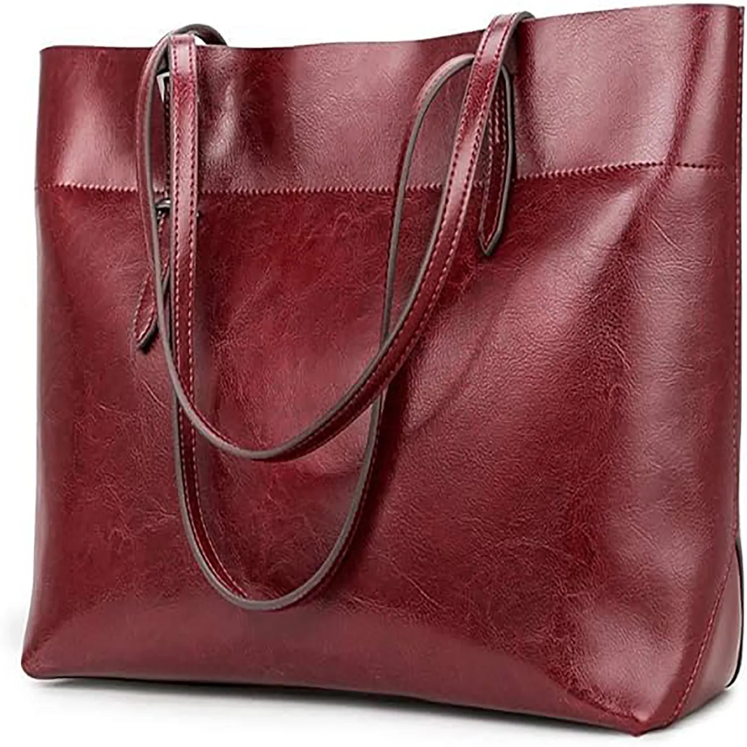 Vintage Leather Tote Shoulder Bag 2