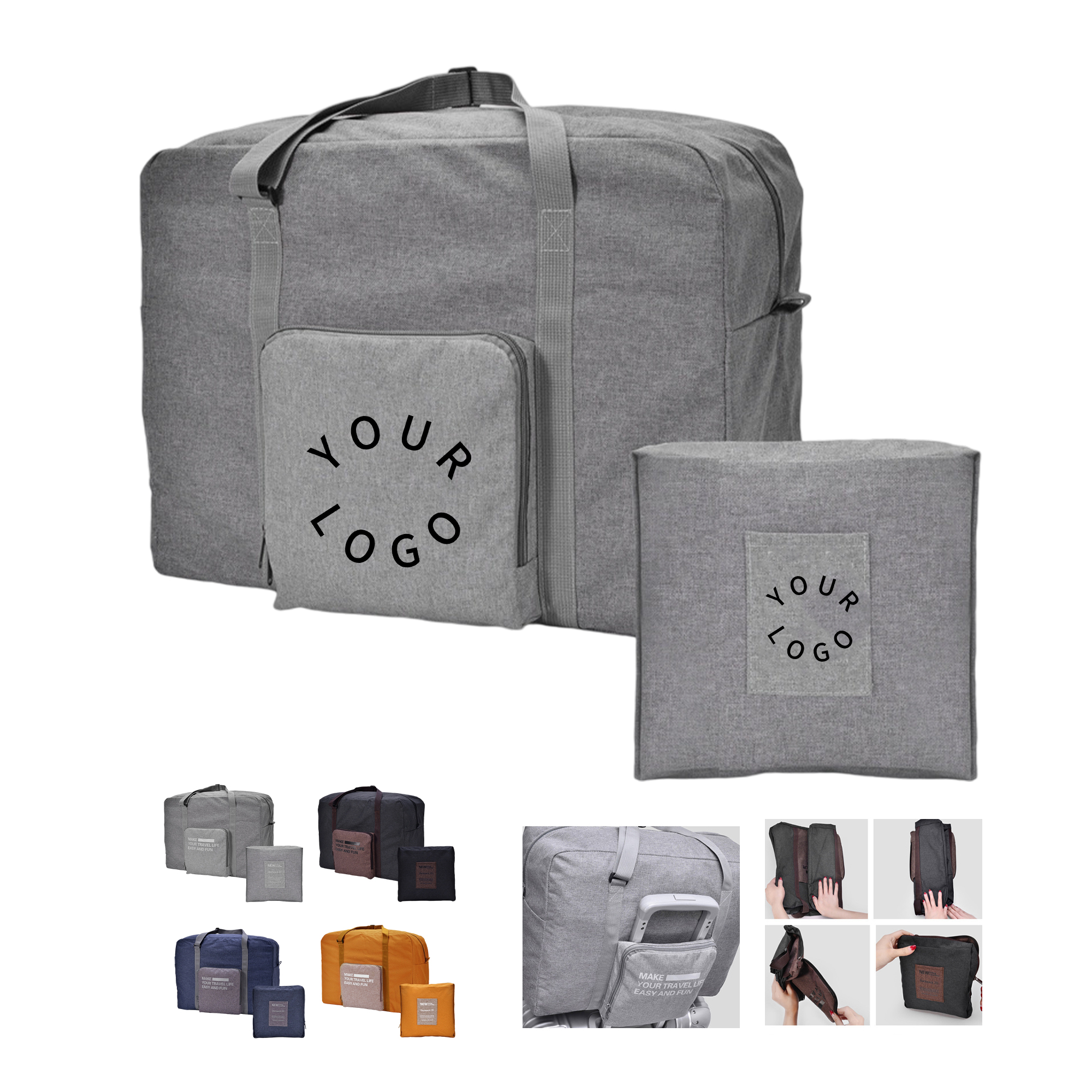 Oxford Foldable Travel Duffle 17.8" By 13.8" 3
