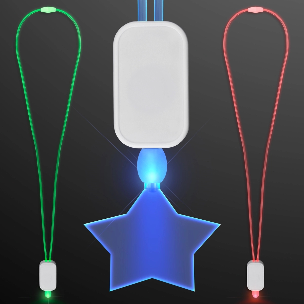 LED Neon Lanyard with Acrylic Star Pendant 2