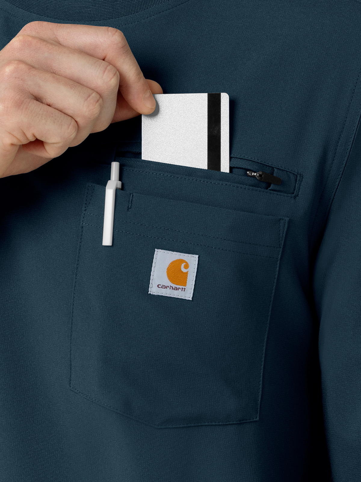 Carhartt Scrubs - Men's Two-Pocket Crew Neck Long Sleeve Scrub Top 19