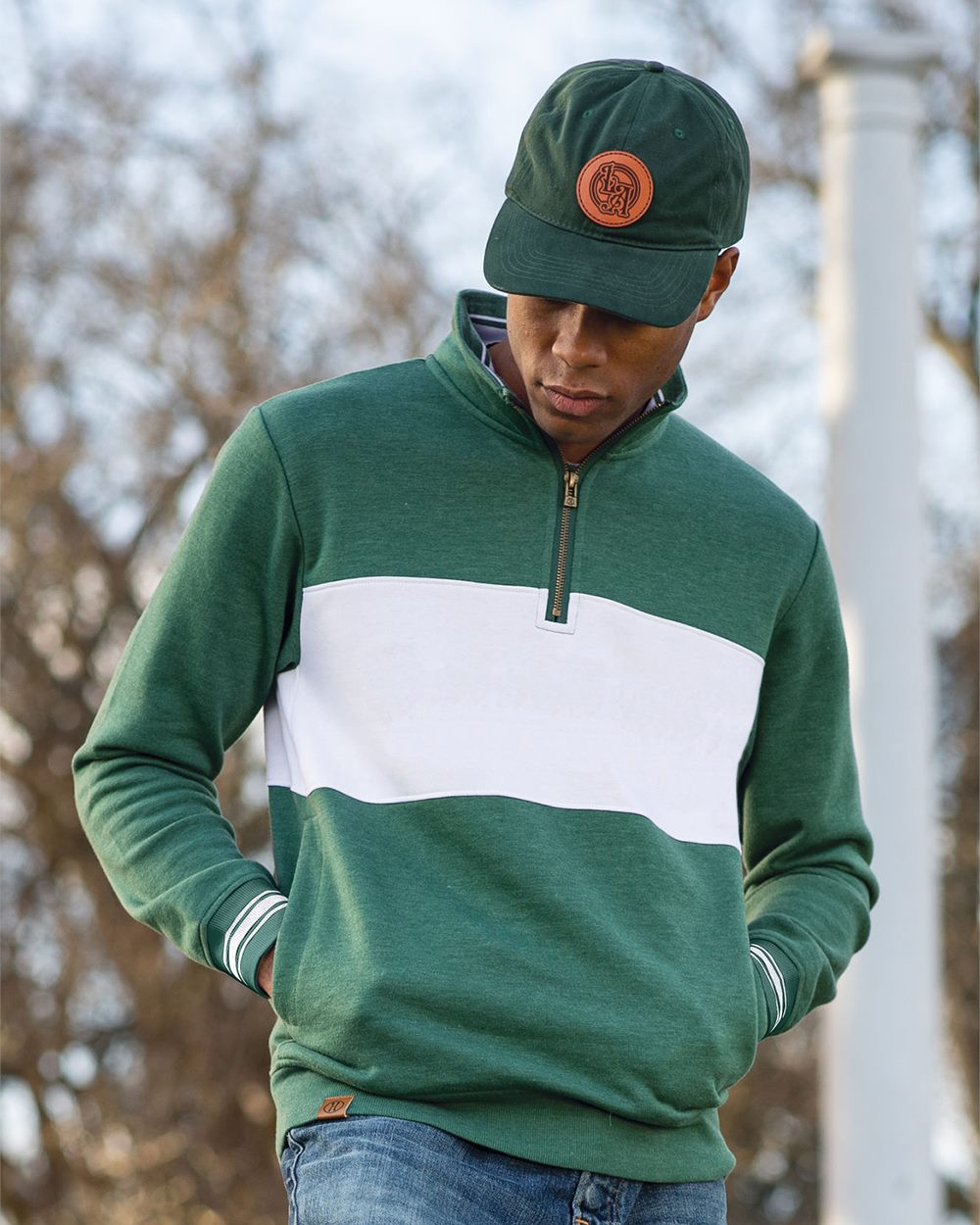 Men's All-American Fleece Colorblocked Quarter-Zip Sweatshirt - 229565, custom hoodie or sweatshirt with logo imprint 12