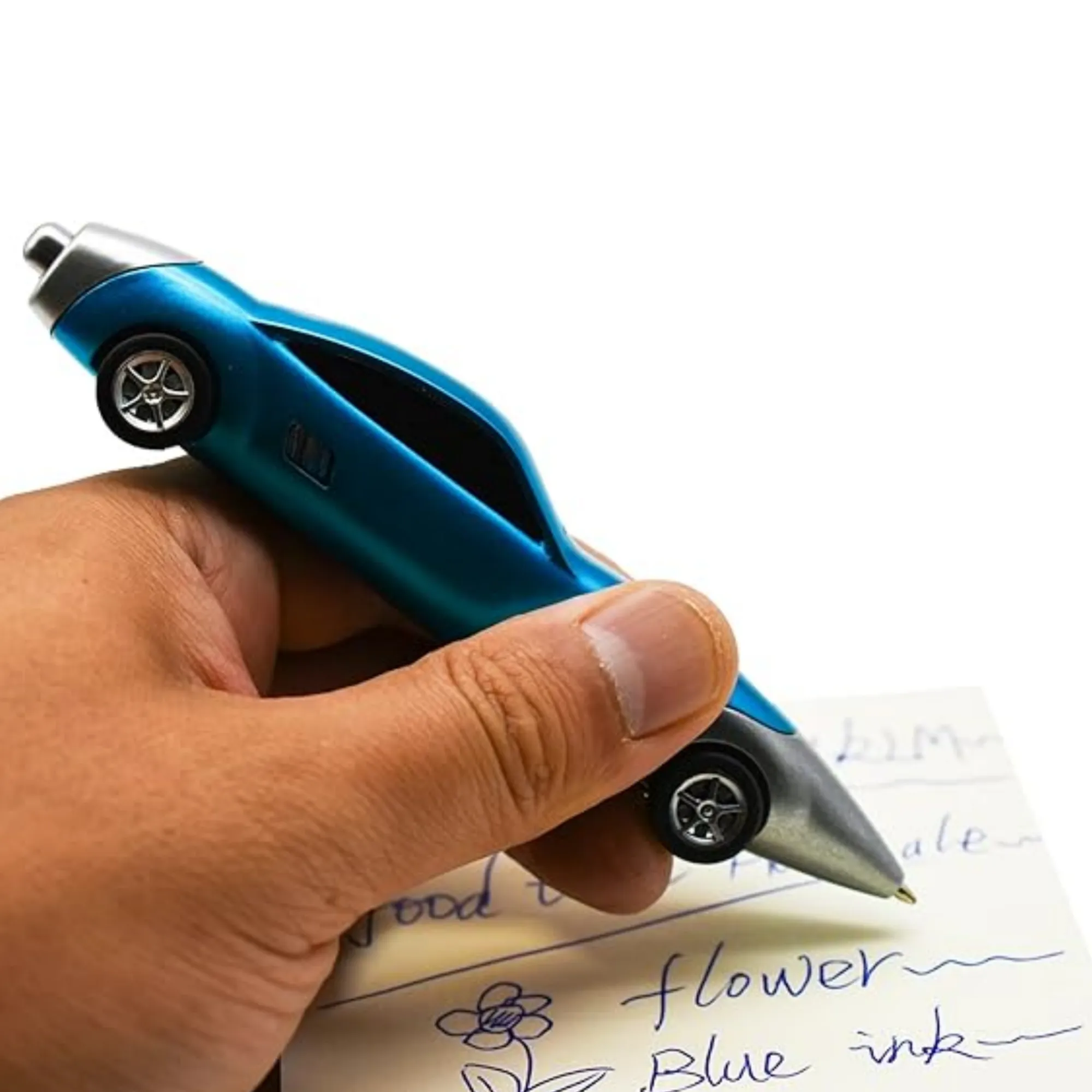 MOQ Cool Racing Car Ballpoint Pen with Rolling Wheels 3