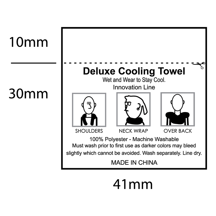 "THE DENALI RAINIER XTRA" -12" W X 36" H Recycled RPET Cooling Towel 18