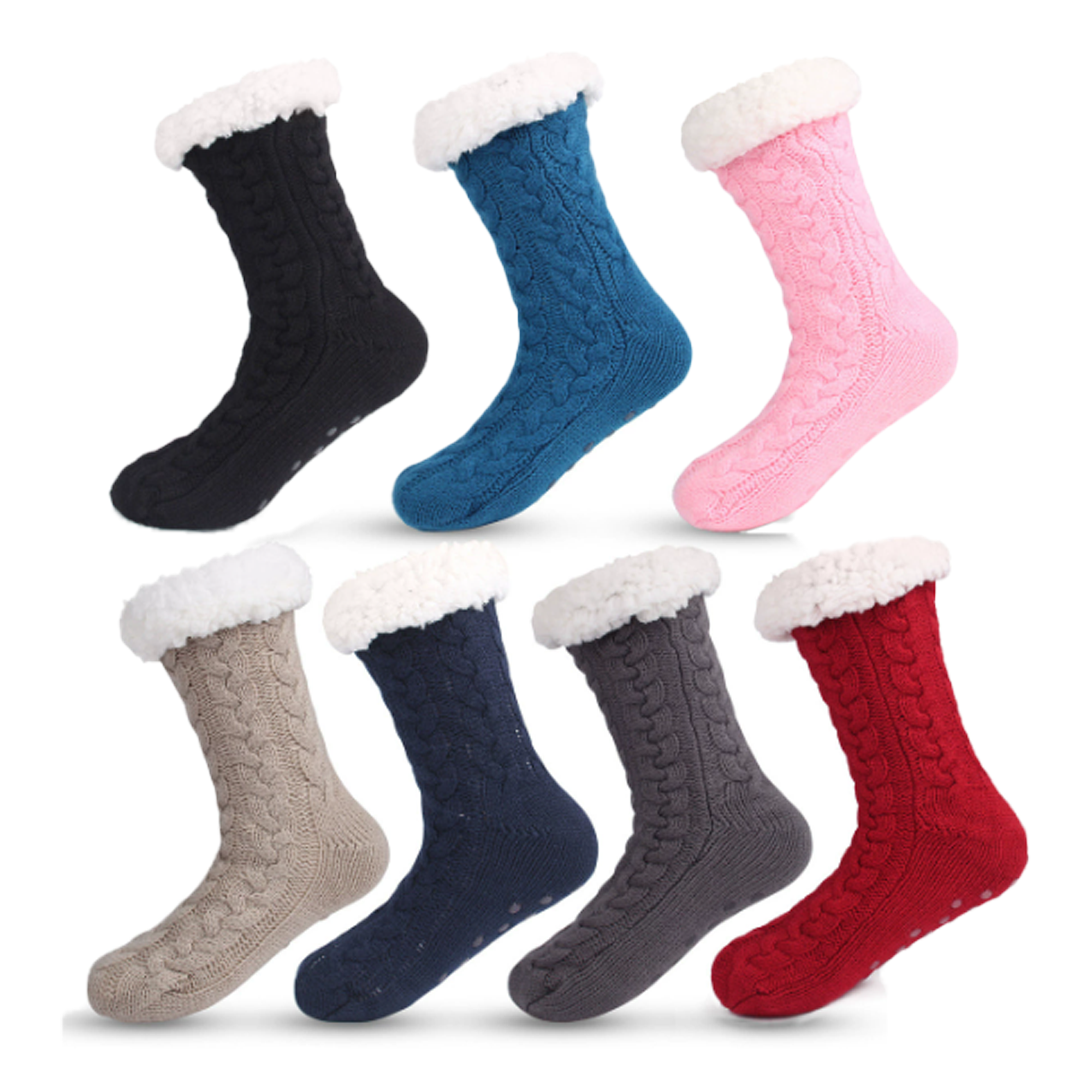 Autumn-Winter Fleece Christmas Anti-Slip Floor Socks 1