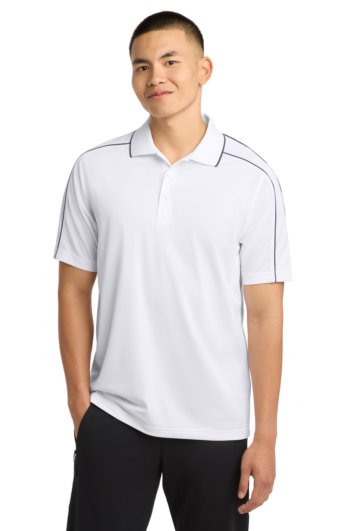 Sport-Tek Micropique Sport-Wick Piped Polo. ST653 42