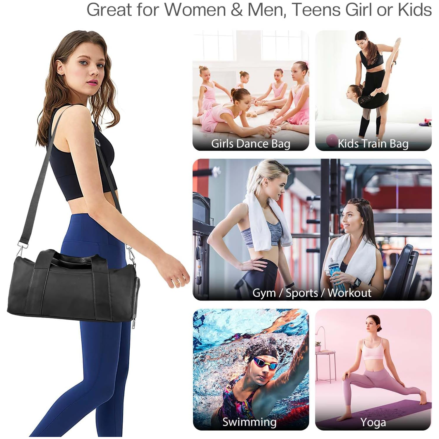 Small Gym Duffel Bag for Women 4