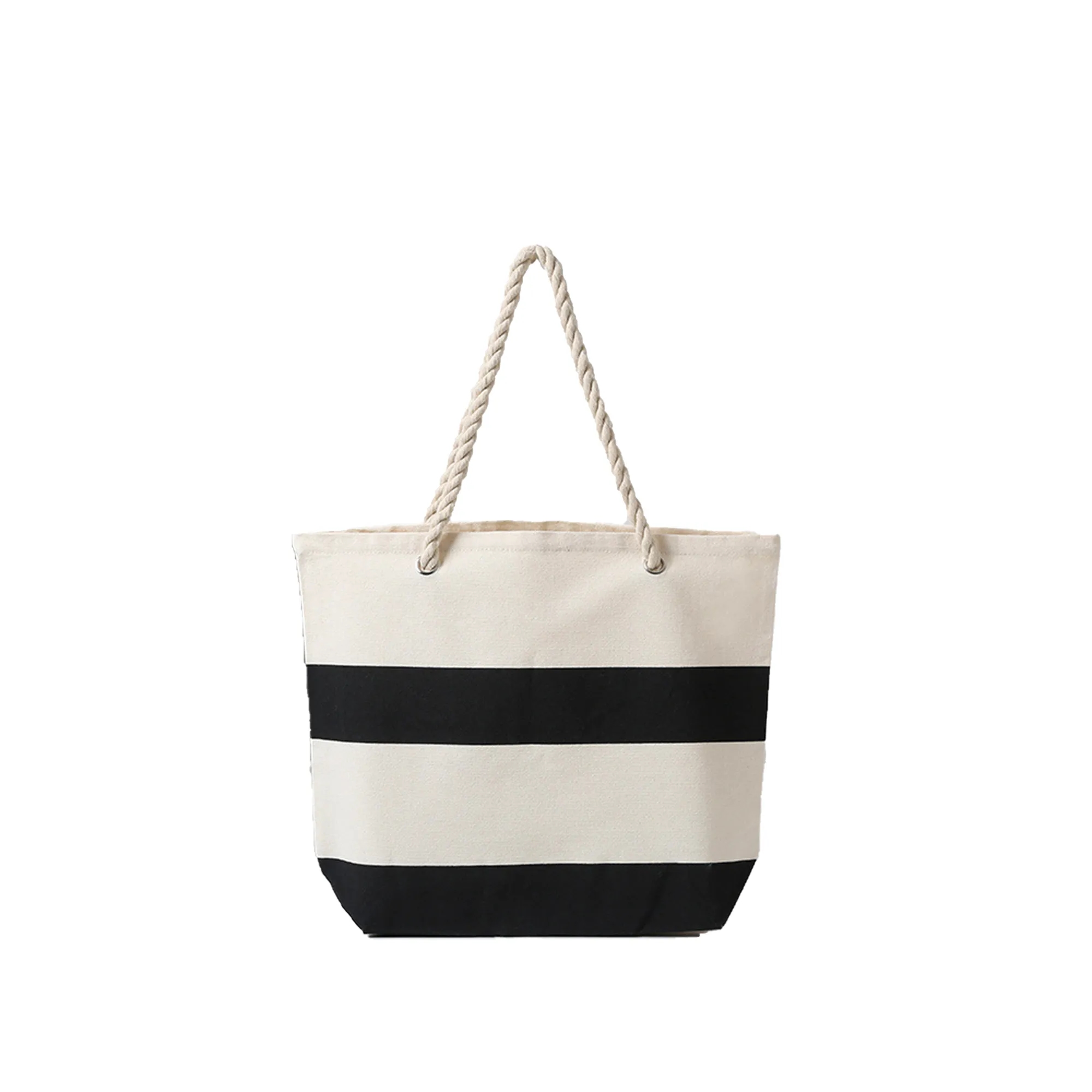 Prime Line Cotton Beach Tote Bag With Rope Handle 5