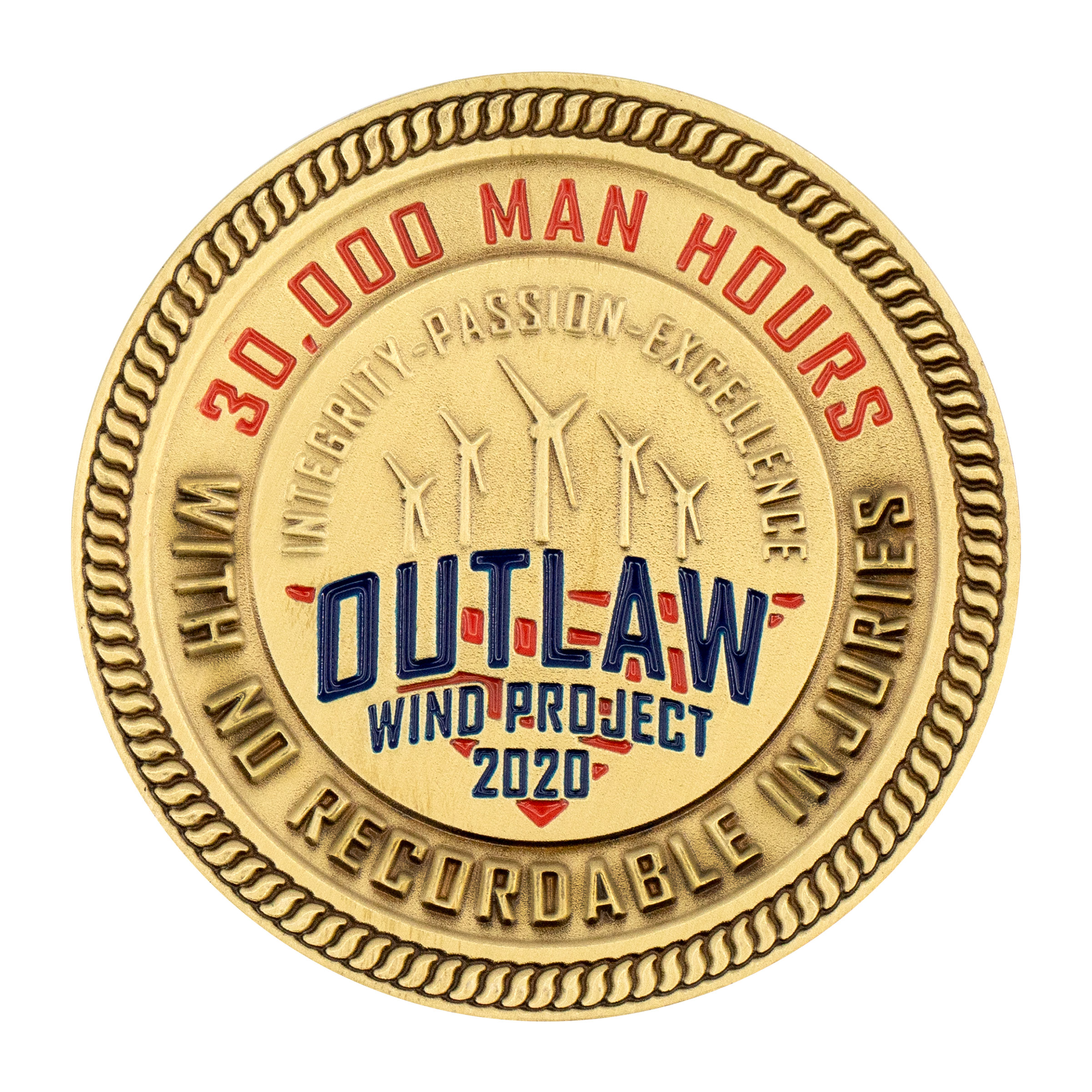 Die Struck Brass Challenge Coins (1-3/4") 8
